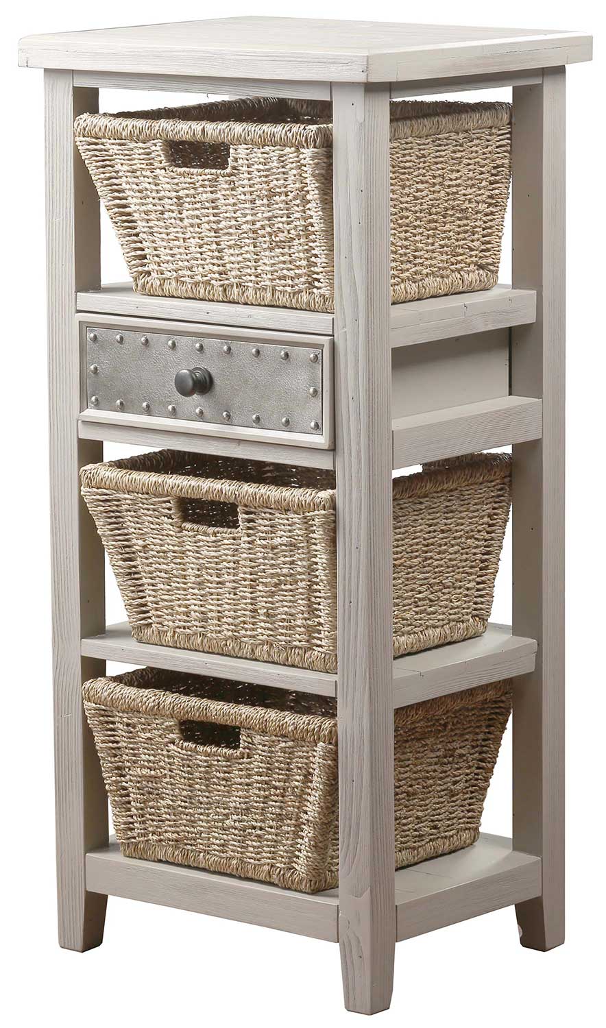 Hillsdale Tuscan Retreat Basket Stand with 3-Basket - Taupe