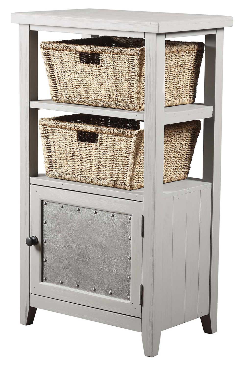 Hillsdale Tuscan Retreat Basket Stand with 2-Basket - Taupe