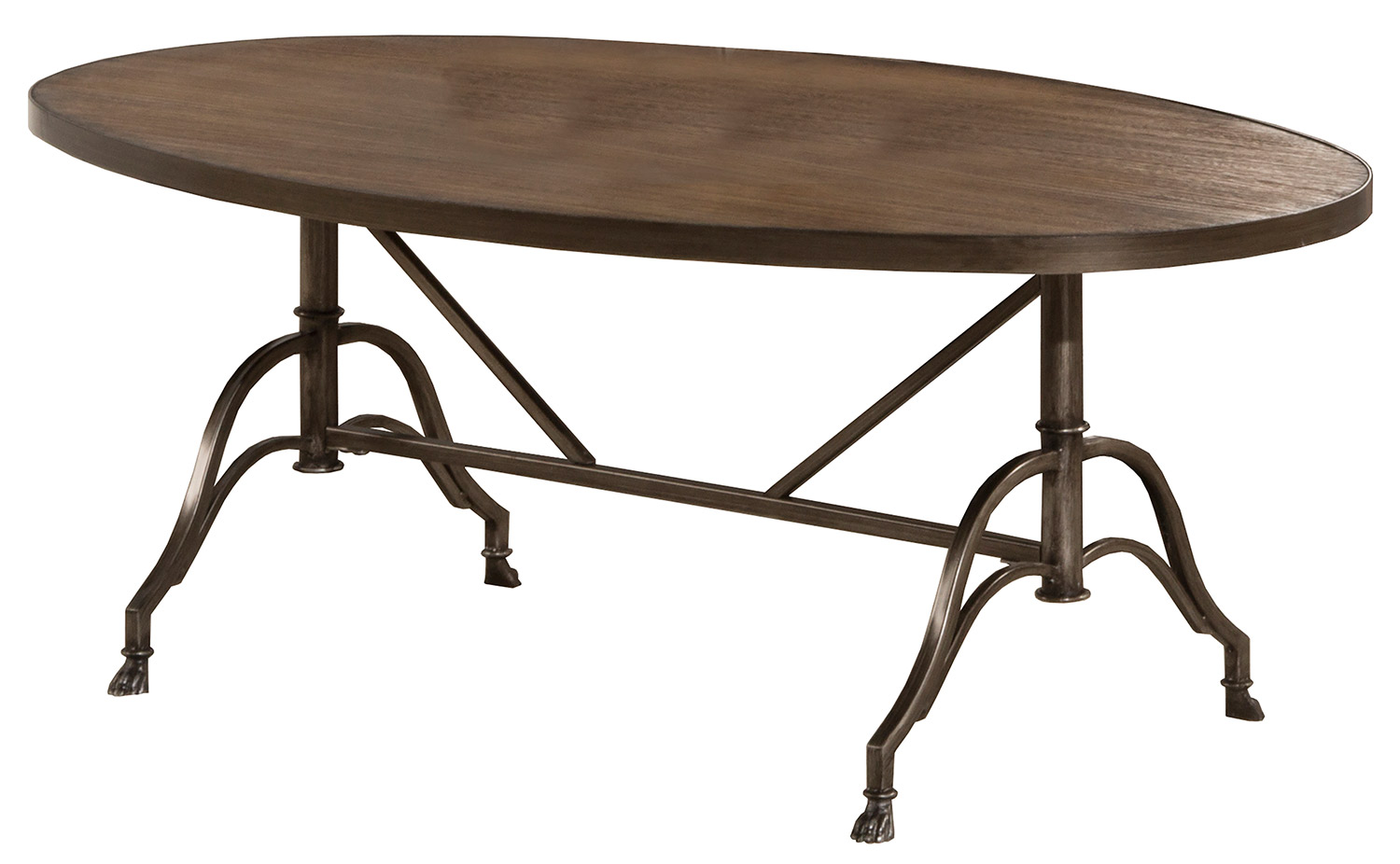 Hillsdale Clairview Oval Coffee Table - Brown/Gray