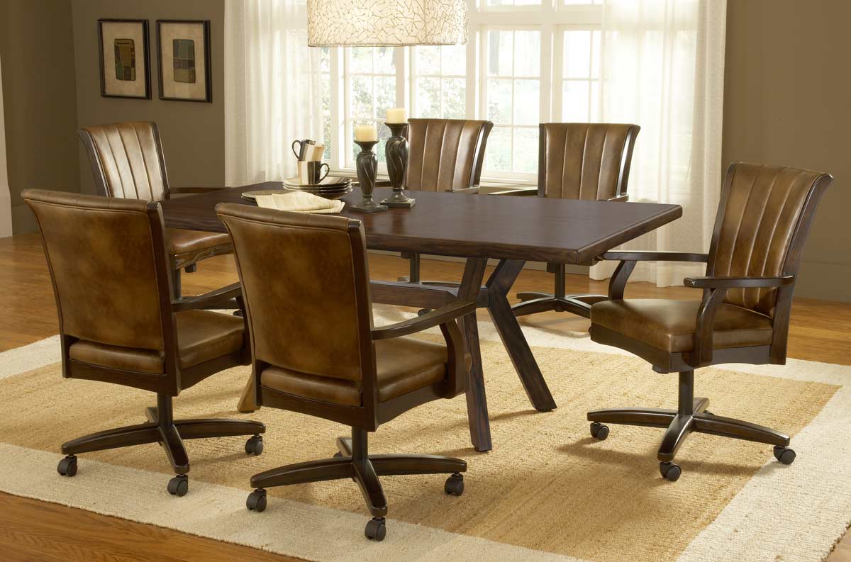 kitchen table set with casters