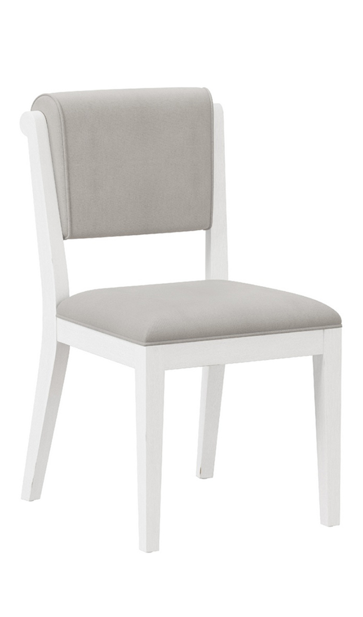 Hillsdale Clarion Wood and Upholstered Dining Chairs - Set of 2 - Sea White