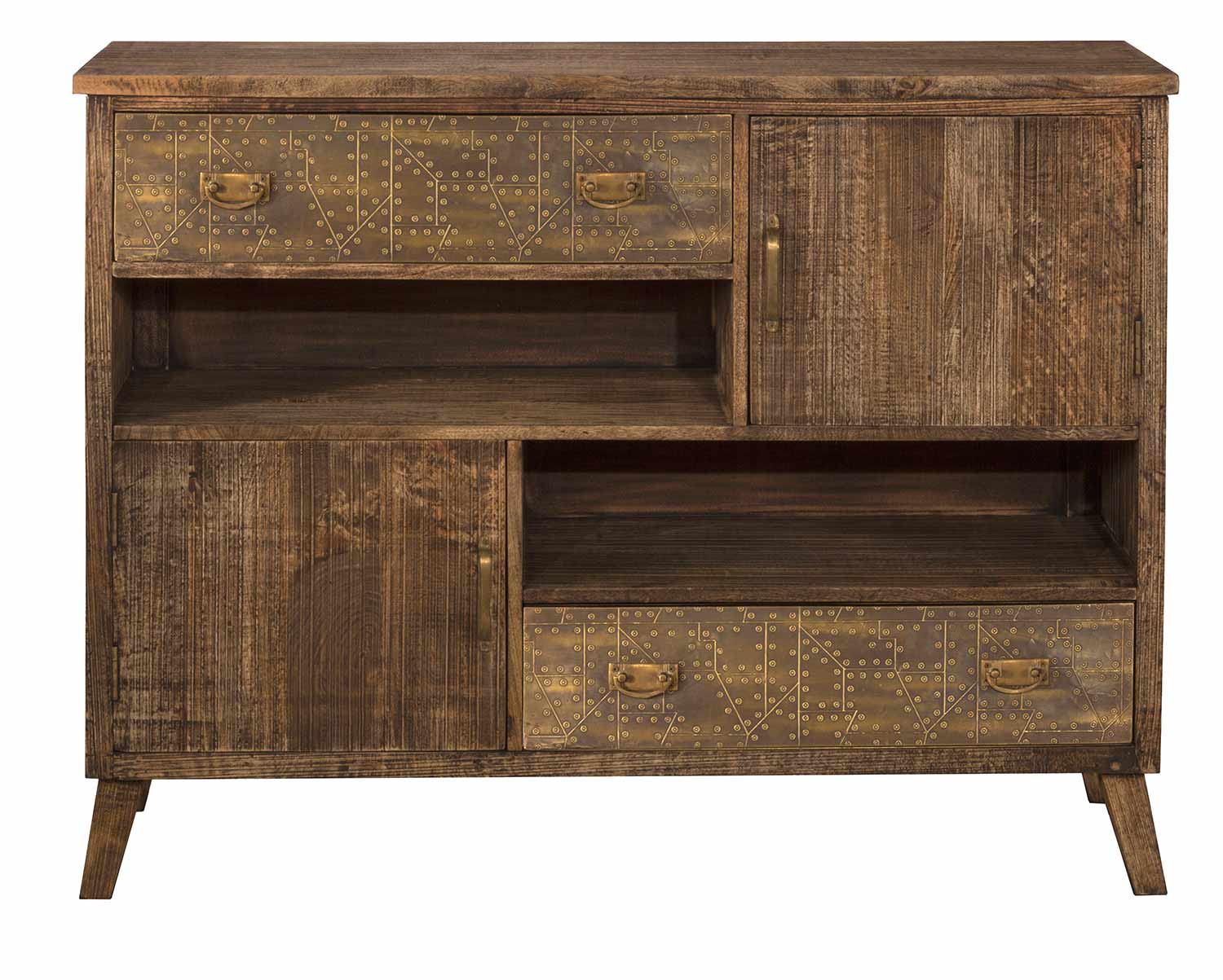 Hillsdale Lavelle 2-Door and Drawers Cabinet - Rough Sewn Oak