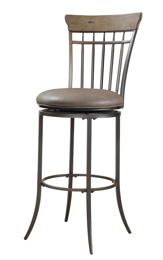 Hillsdale Charleston Vertical Spindle Back Swivel Counter Stool