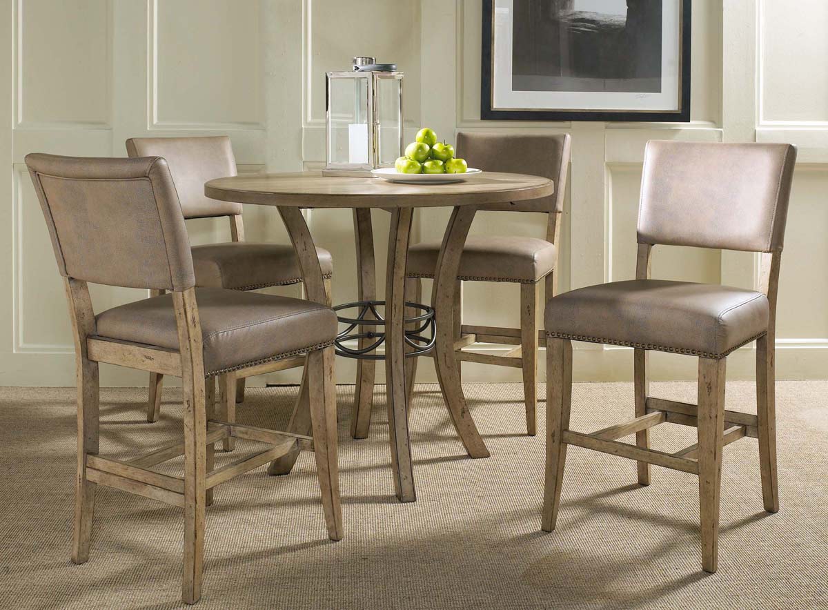 Hillsdale Charleston Round Counter Height Dining Set With Parson Stool