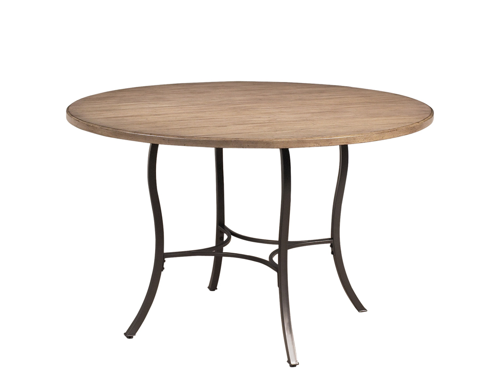Hillsdale Charleston Round Dining Table With Metal Base