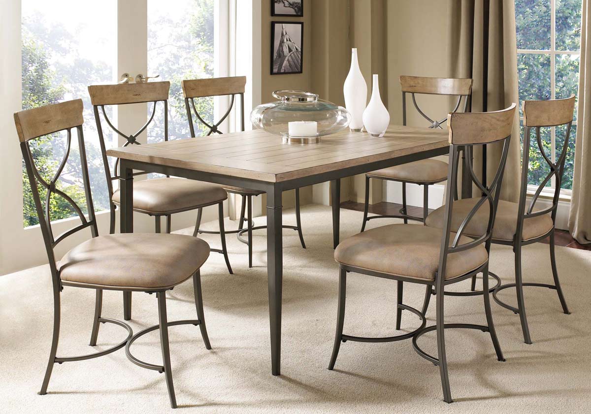Hillsdale Charleston Rectangular Dining Set With X-Back Dining Chair