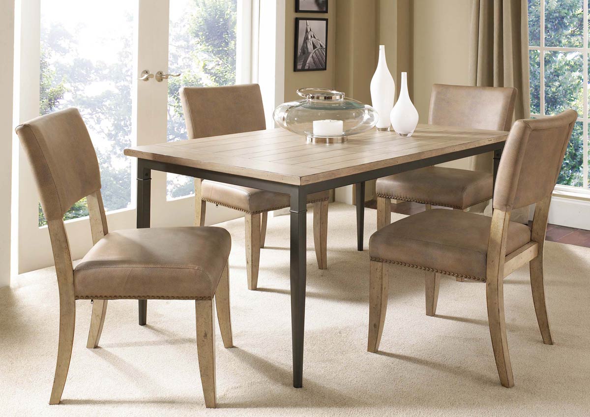 Hillsdale Charleston Rectangular Dining Set With Parson Dining Chair