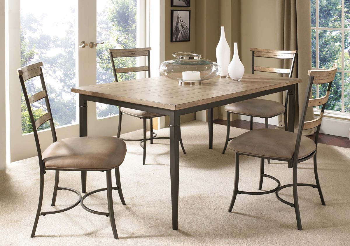 Hillsdale Charleston Rectangular Dining Set With Ladder Back Dining Chair