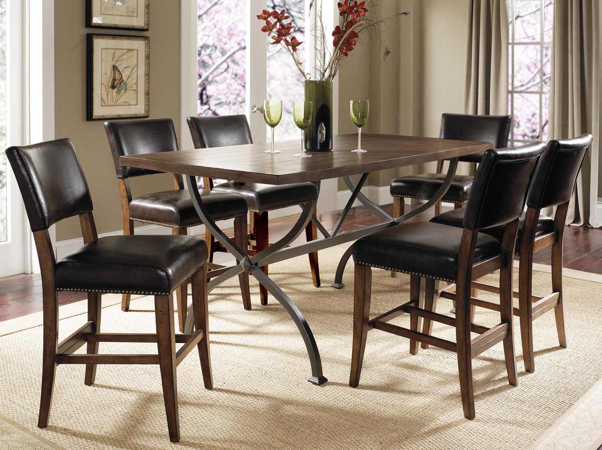 Hillsdale Cameron Rectangular Counter Height Dining Set With Parson Stool