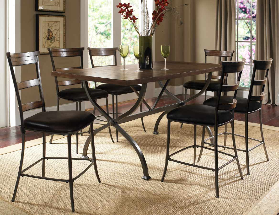 Hillsdale Cameron Rectangular Counter Height Dining Set With Ladder Back Stool