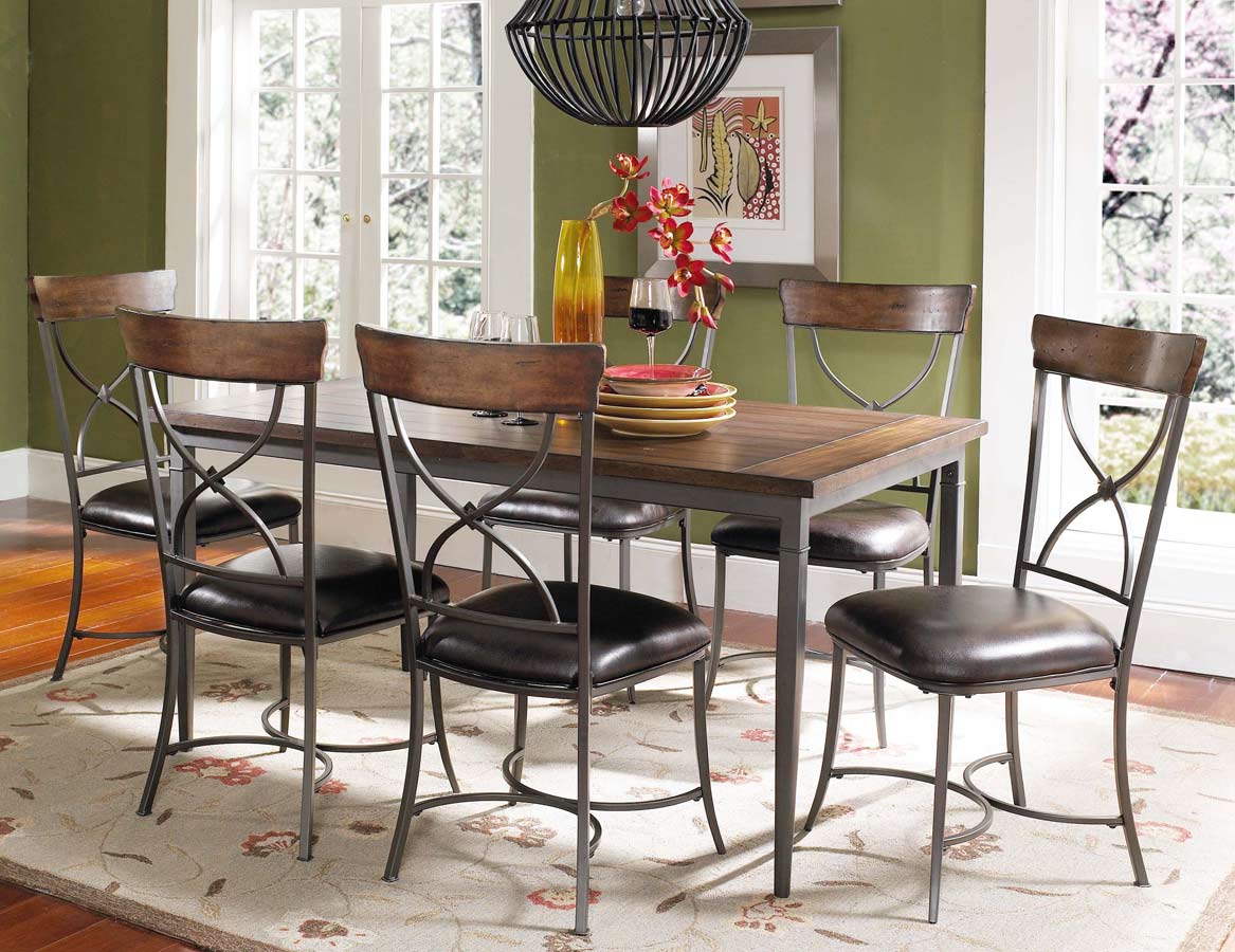 Hillsdale Cameron Rectangular Dining Set With X-Back Dining Chair
