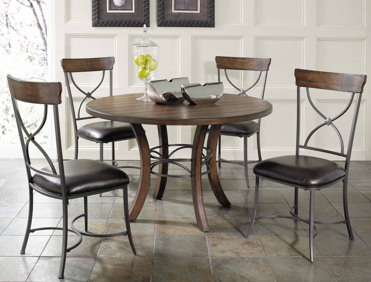 Hillsdale Cameron Round Dining Set With X-Back Dining Chair