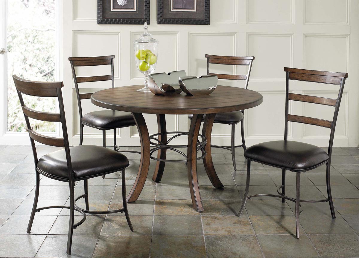 Hillsdale Cameron Round Dining Set With Ladder Back Dining Chair