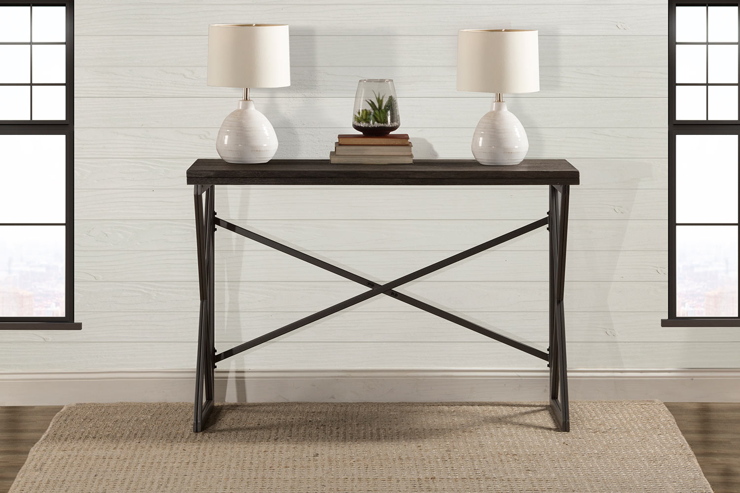 Hillsdale East Glenn Flip Top Counter Height Table - Charcoal