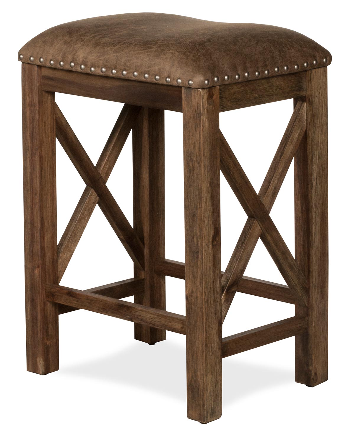 Hillsdale Willow Bend Stationary Counter Height Stool - Antique Brown Walnut
