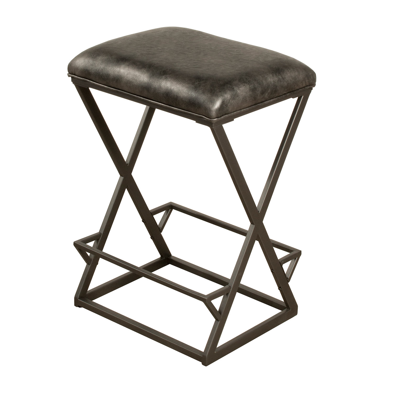Hillsdale Kenwell Backless Non-Swivel Counter Stool - Charcoal