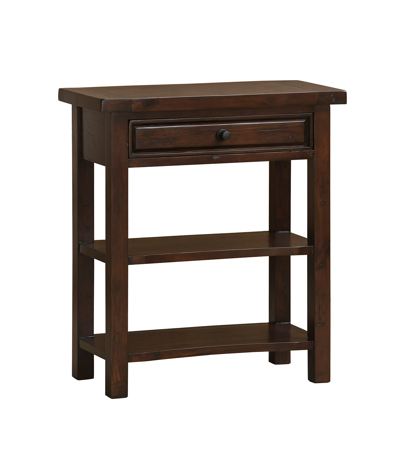 Hillsdale Tuscan Retreat Single Drawer Console Table - Rustic Mahogany