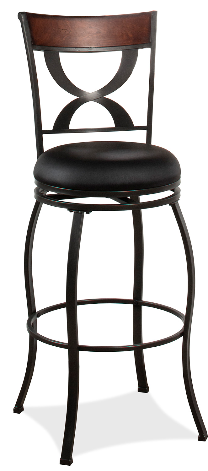Hillsdale Stockport Swivel Counter Height Stool - Pewter
