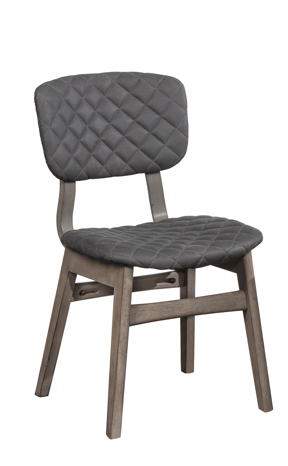 Hillsdale Alden Bay Modern Diamond Stitch Dining Chair - Weathered Gray- Set of 2