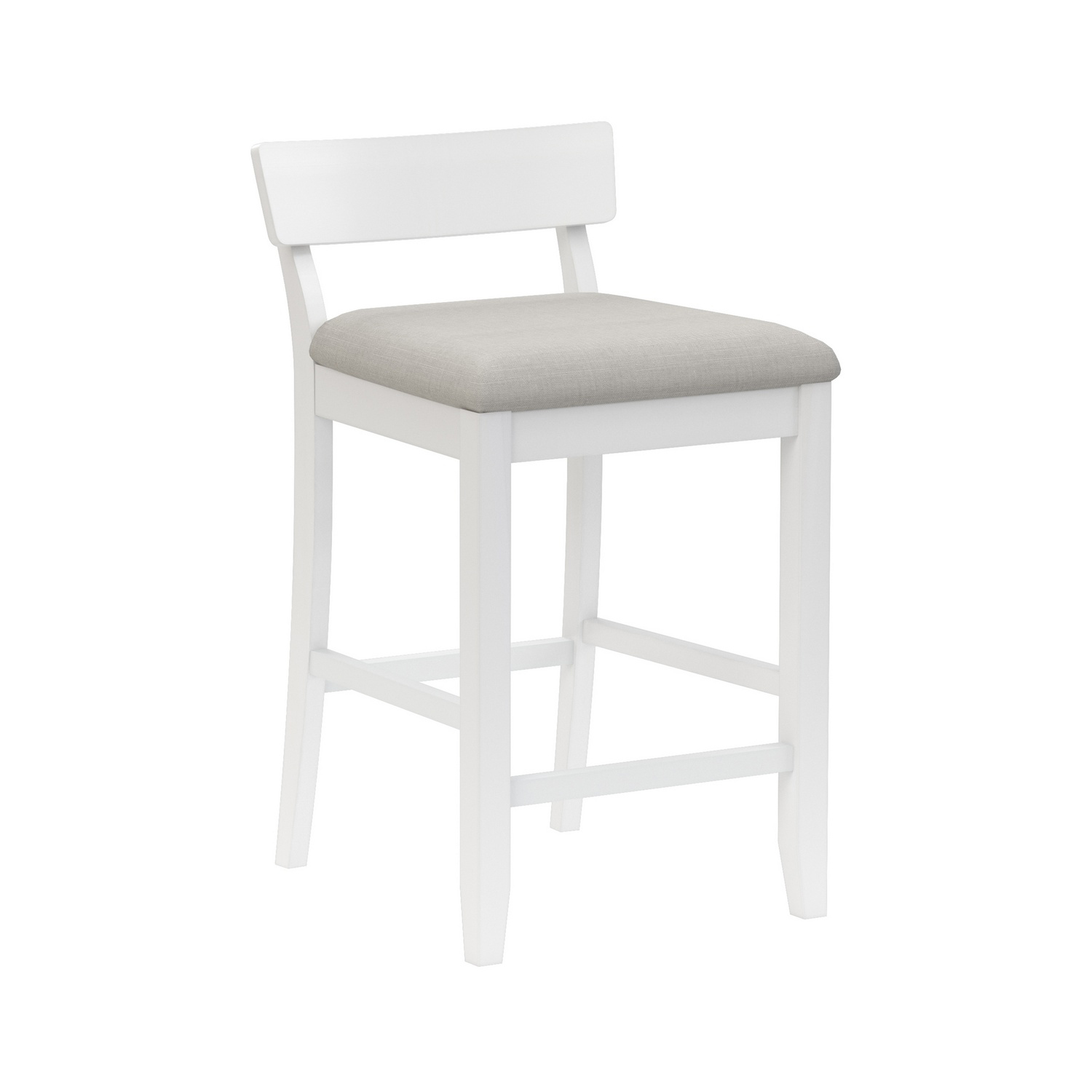 Hillsdale Warren Wood and Upholstered Counter Height Stool - Sea White