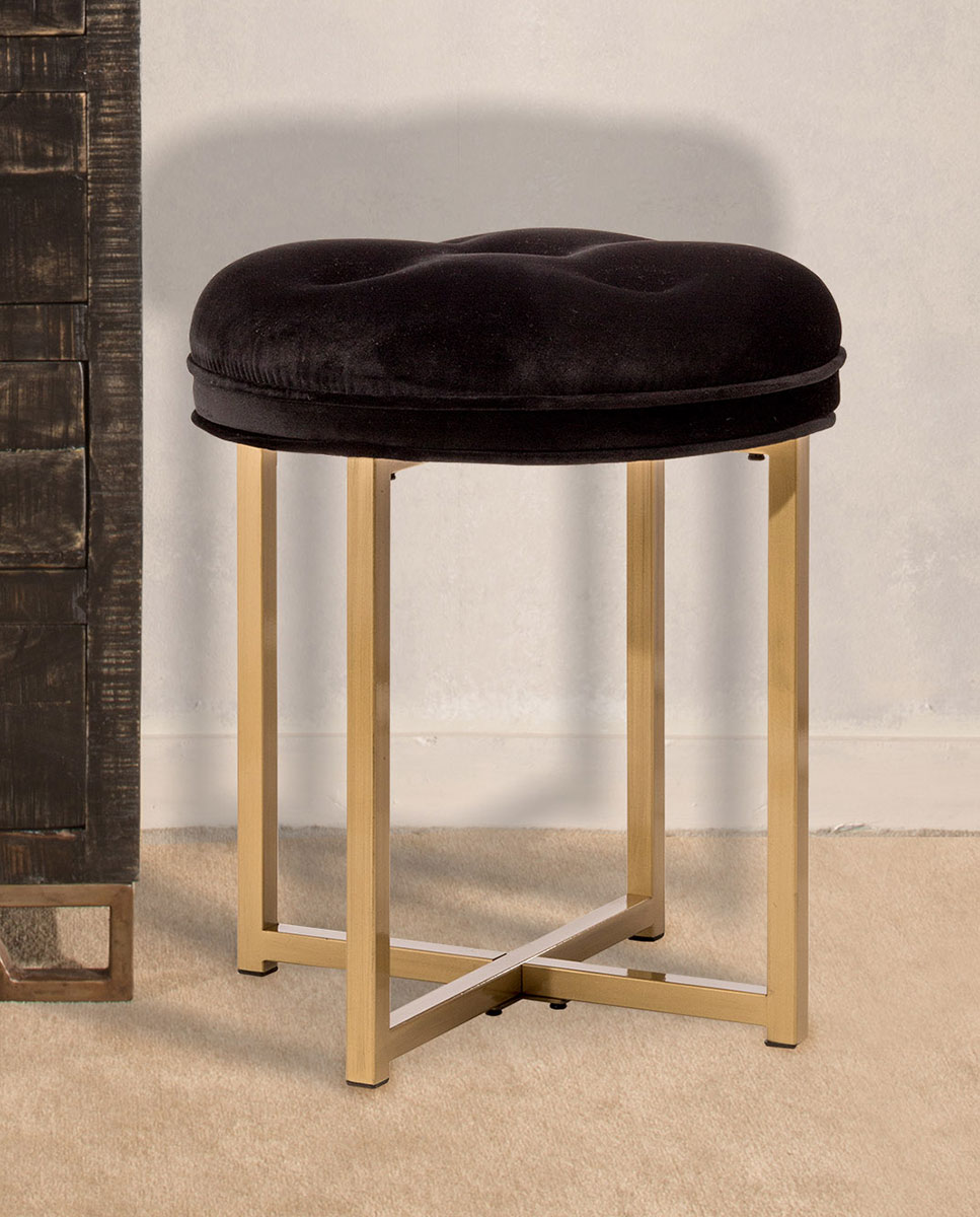Hillsdale Maura Backless Vanity Stool - Gold