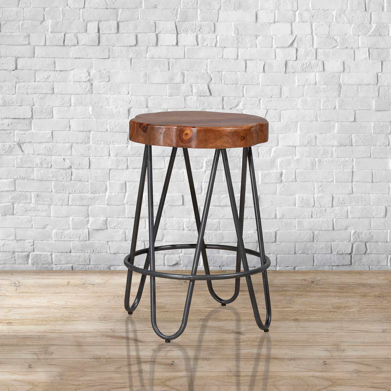 Hillsdale Pembra Backless Counter Height Stool - Natural Sheesham