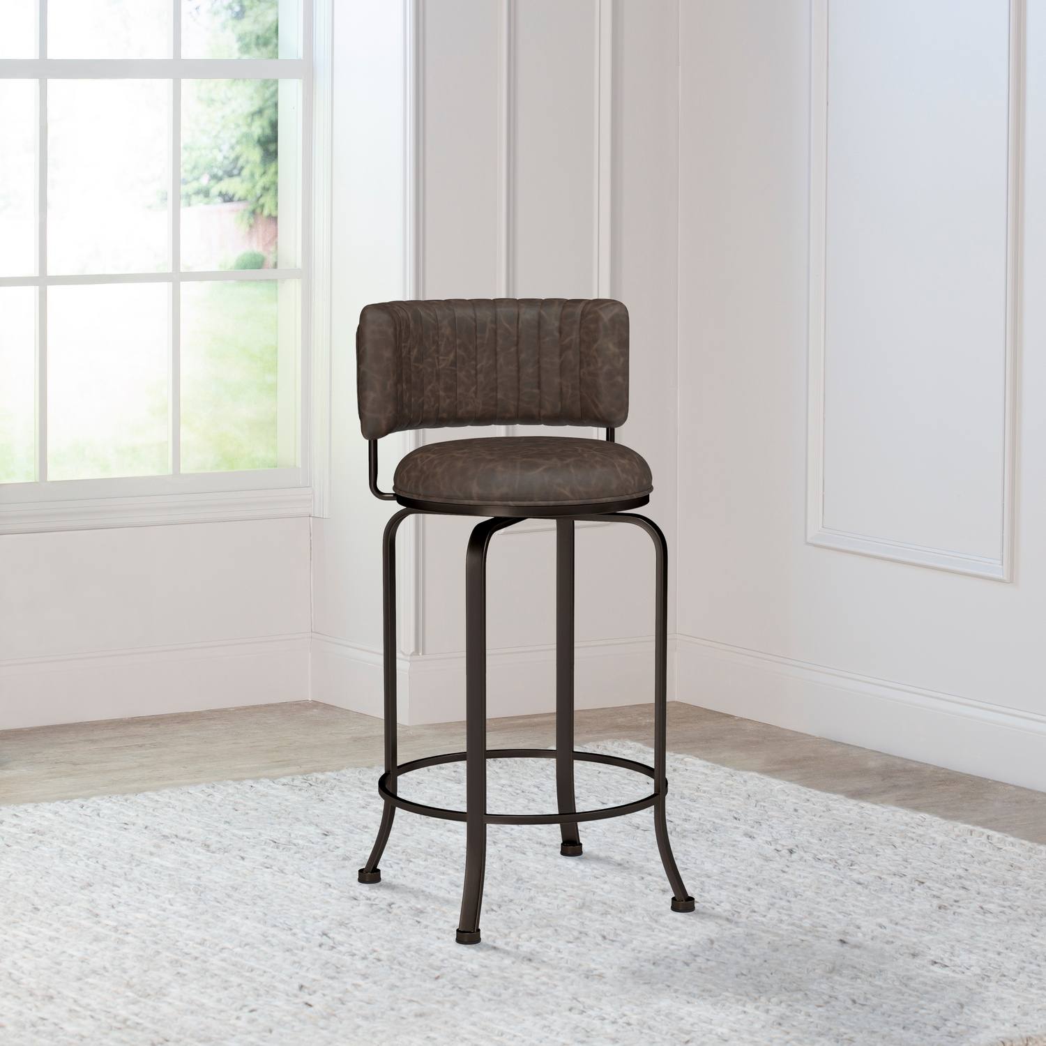 Hillsdale Northgate Commercial Grade Metal Bar Height Swivel Stool