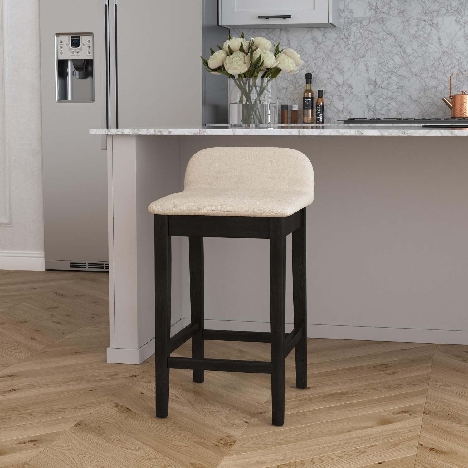 Hillsdale Maydena Wood Counter Height Stool - Black