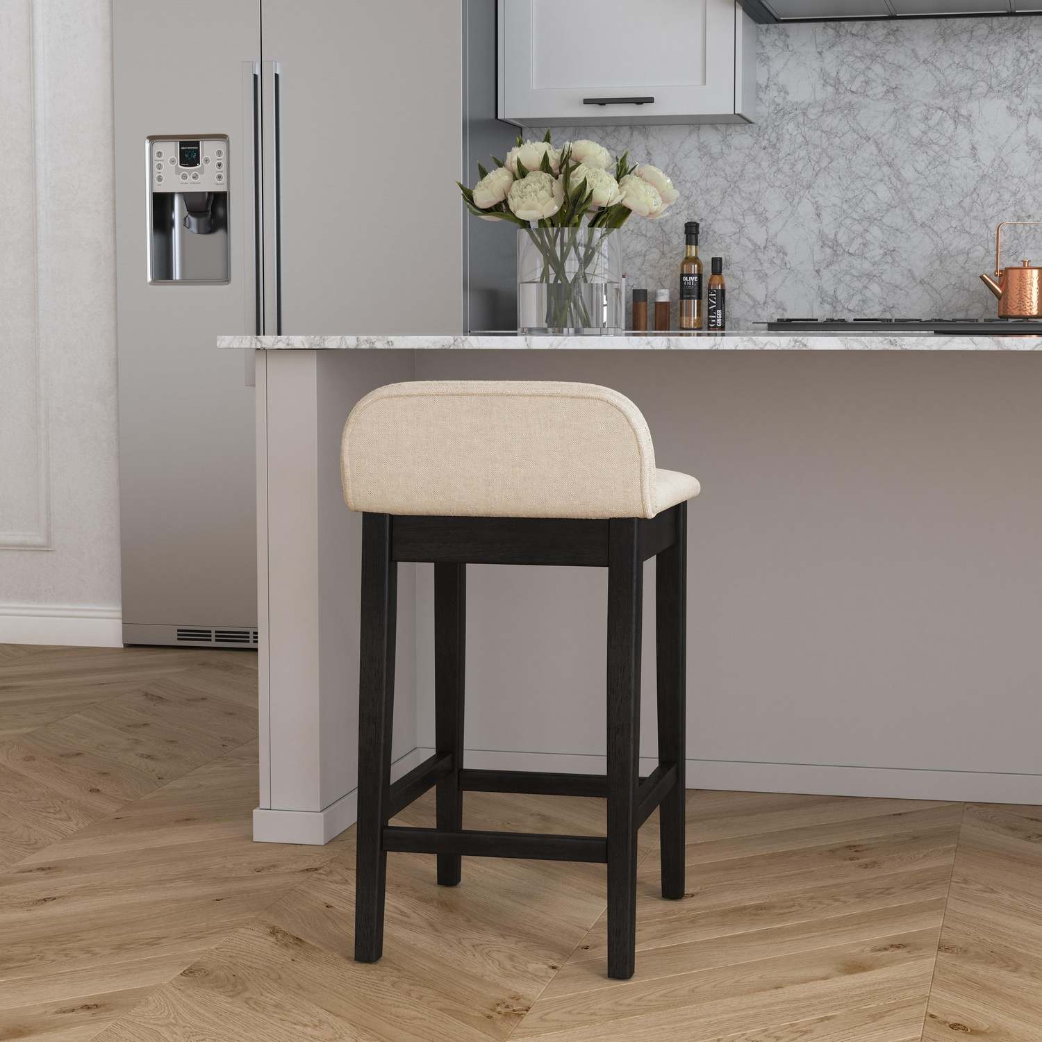 Hillsdale Maydena Wood Counter Height Stool - Black