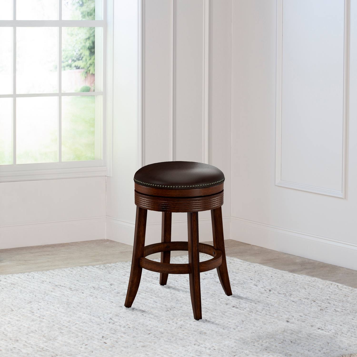 Hillsdale Tillman Wood Backless Counter Height Swivel Stool - Brown Cherry