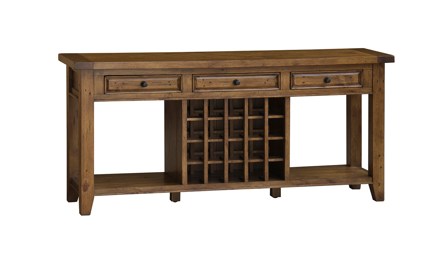 Hillsdale Tuscan Retreat Sideboard with 20 Bottle Wine Storage - Antique Pine