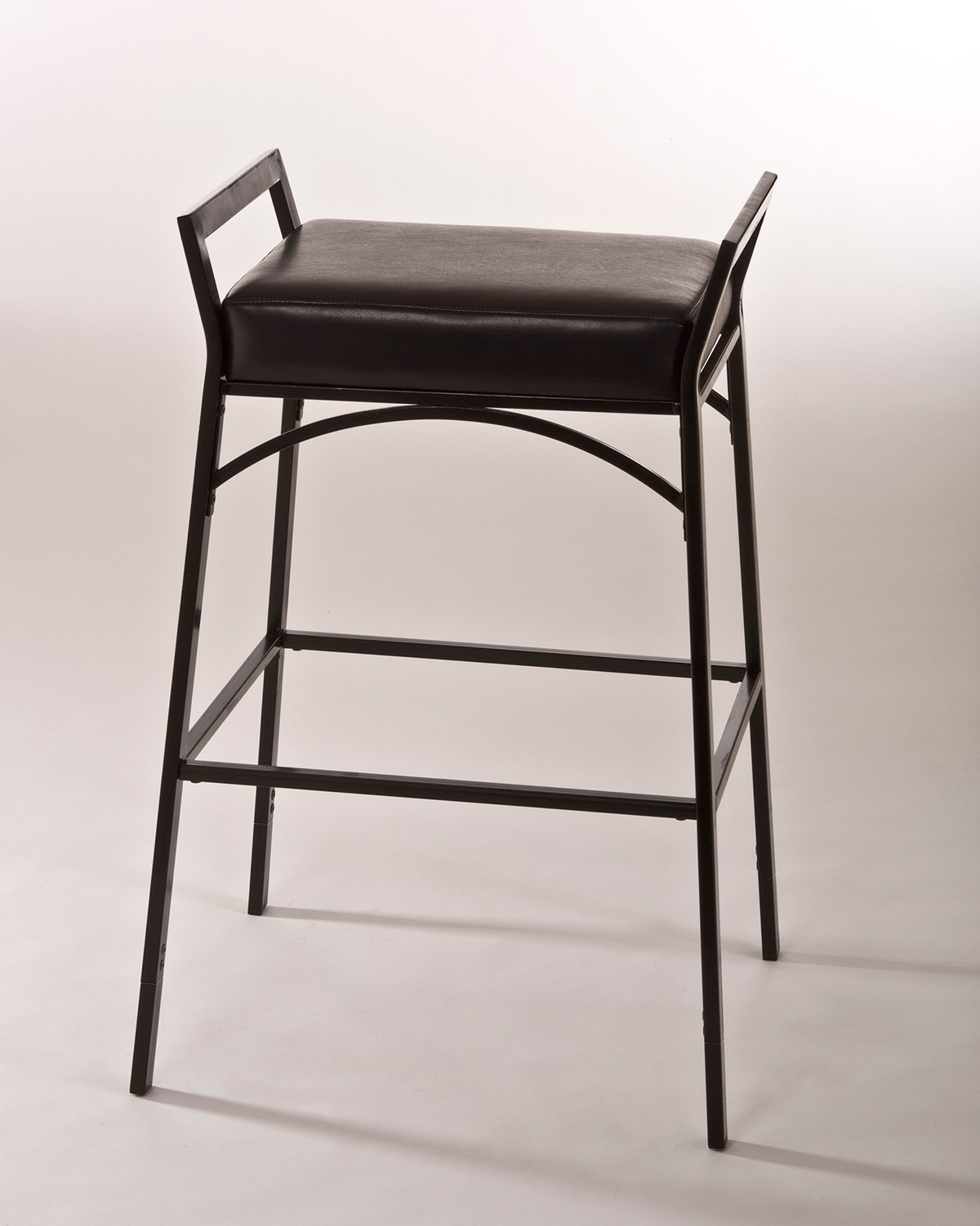 Hillsdale Hawthorne Backless Non-Swivel Counter/Bar Stool with nested leg - Black