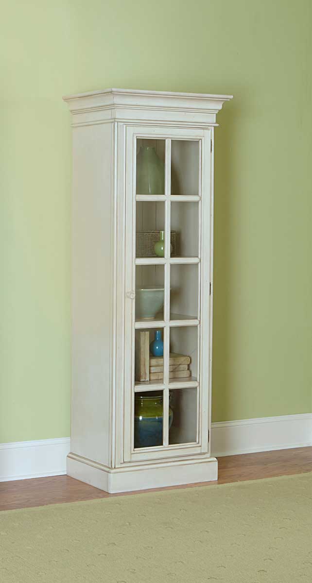 Hillsdale Pine Island Small Library Cabinet - Old White
