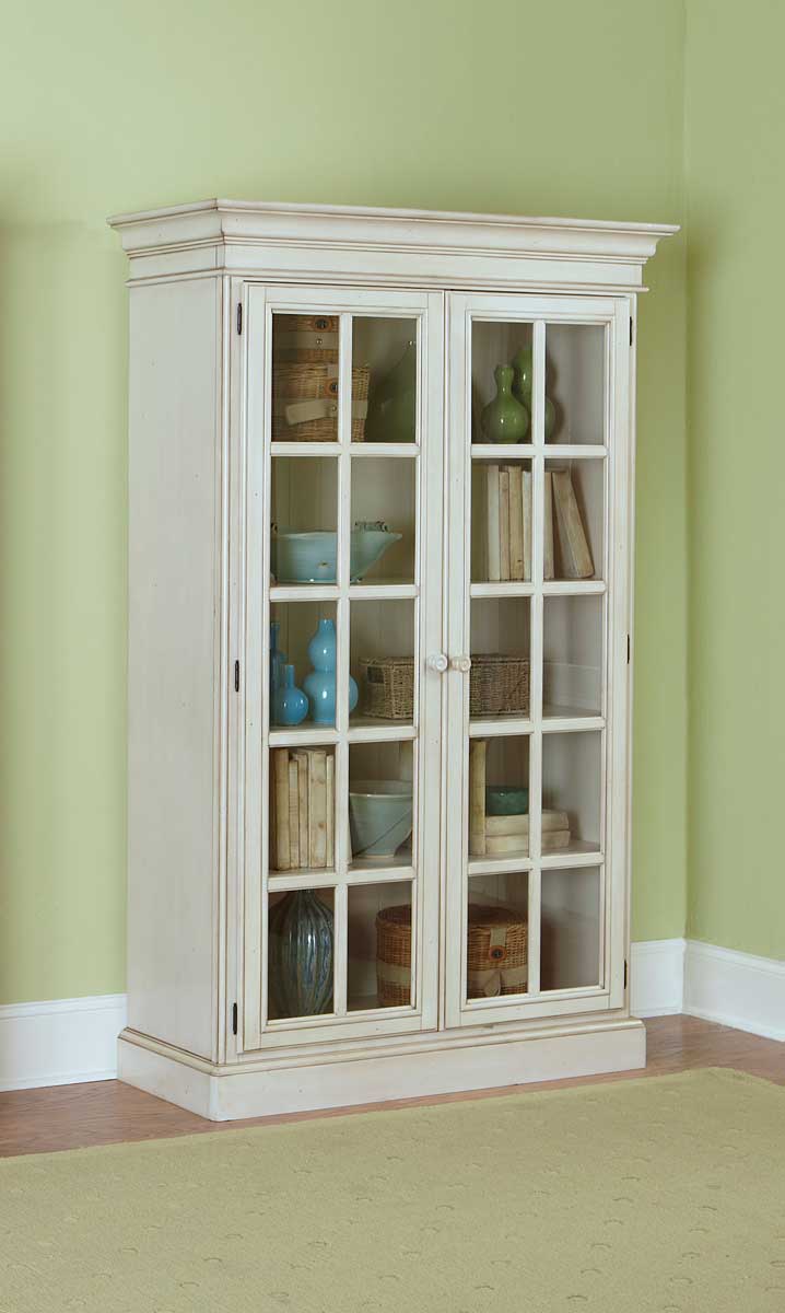 Hillsdale Pine Island Large Library Cabinet - Old White