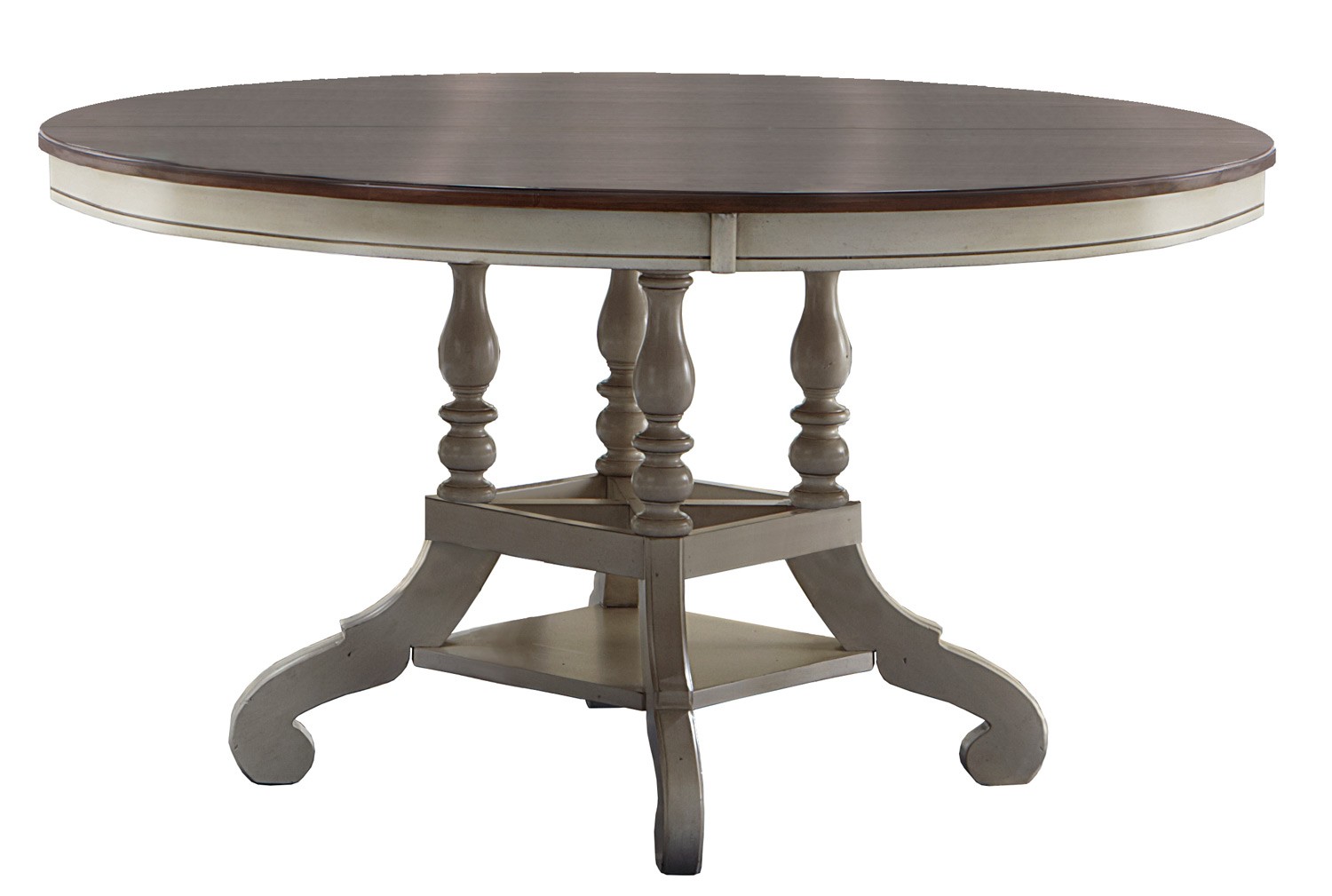 Hillsdale Pine Island Round Dining Table - Old White