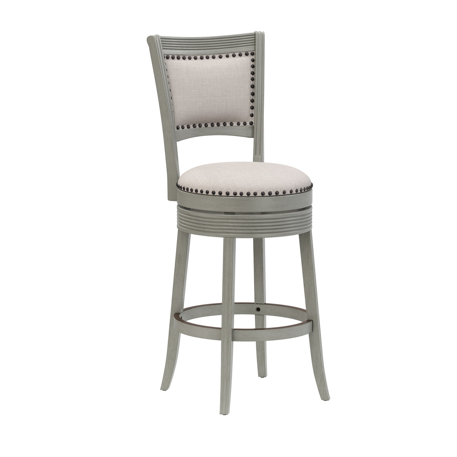 Hillsdale Lockefield Wood Bar Height Swivel Stool - Aged Gray