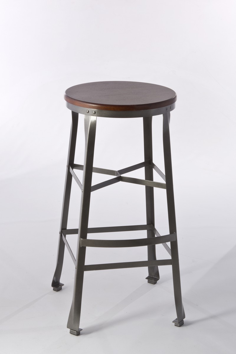 Hillsdale Woolrich Backless Counter Stool - Pewter