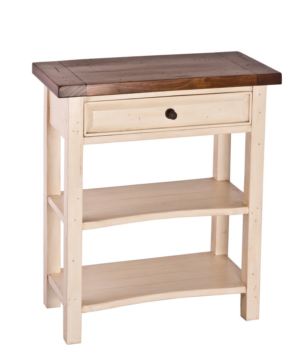 Hillsdale Tuscan Retreat Console Table - White/Antique Pine