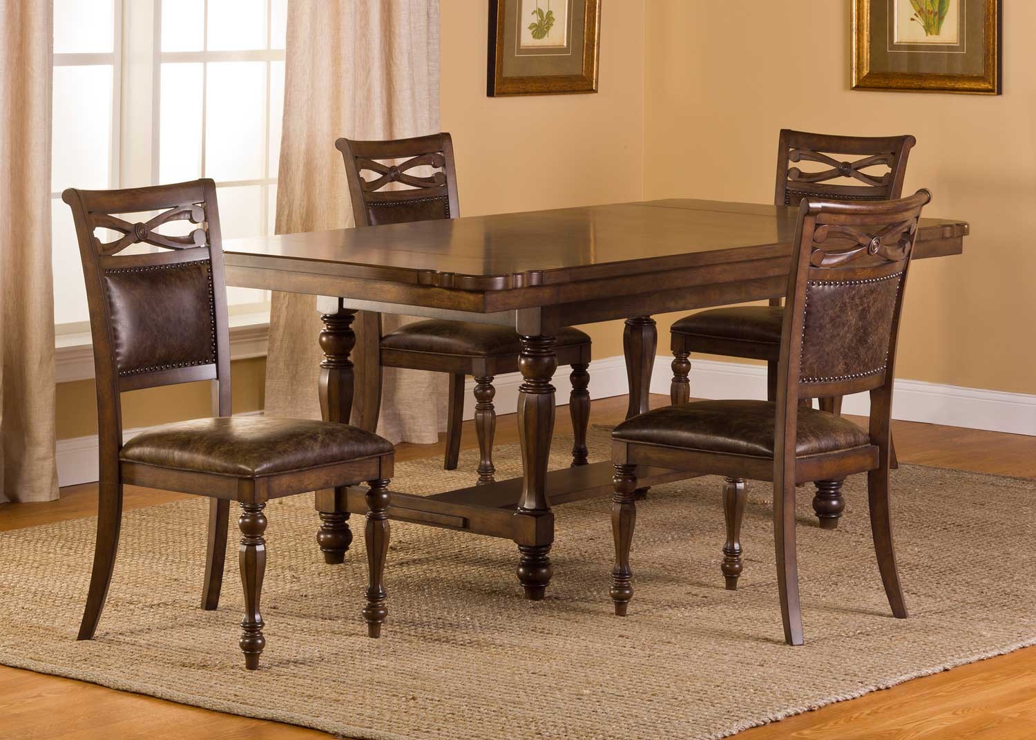 Hillsdale Seaton Springs 5 pc Dining Set - Weathered Walnut