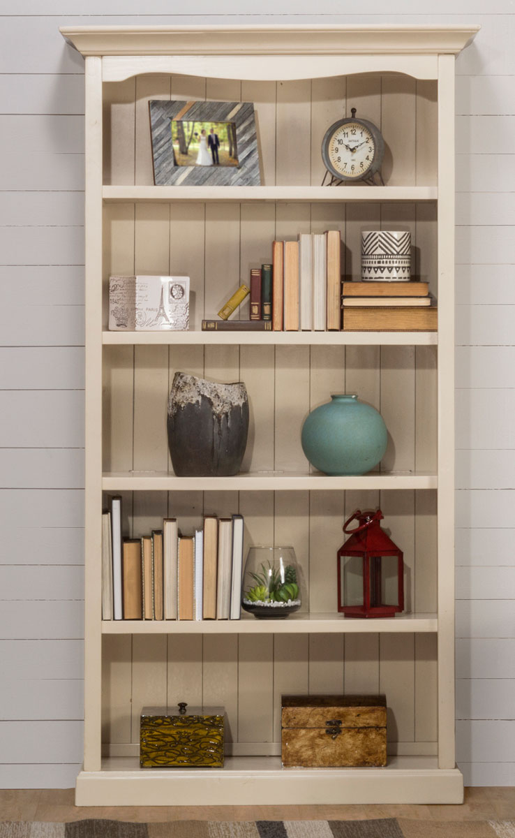 Hillsdale Tuscan Retreat Medium Bookcase - Solid Country White