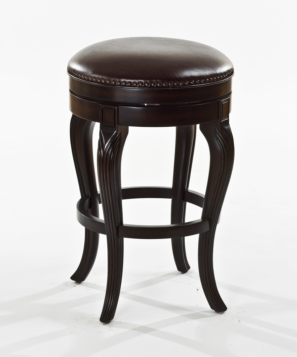 Hillsdale Cambridge Court Backless Counter Stool - Dark Cherry - Brown Leatherette
