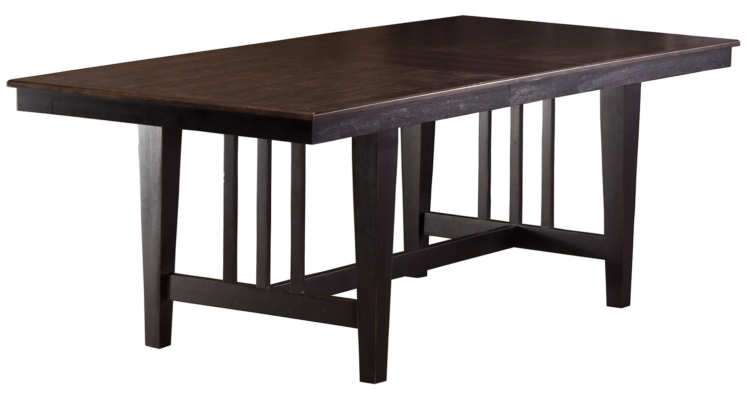 Hillsdale Copeland Trestle Dining Table - Distressed Black