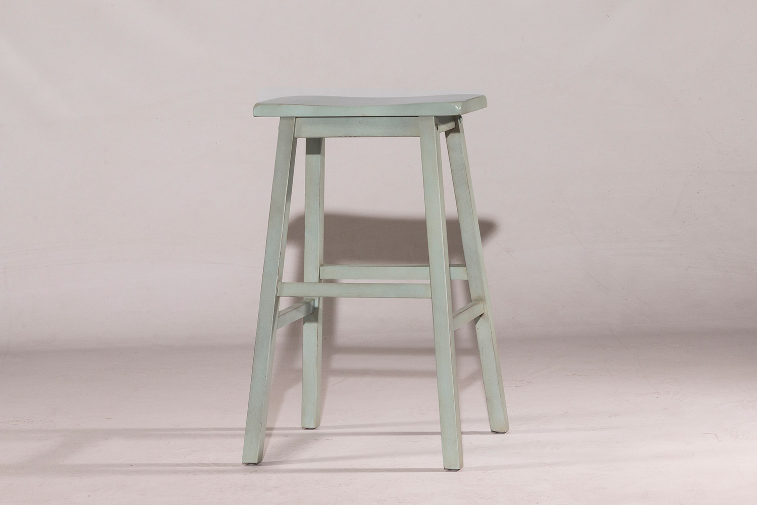Hillsdale Moreno Non-Swivel Backless Counter Stool - Blue/Gray - Ecru Fabric
