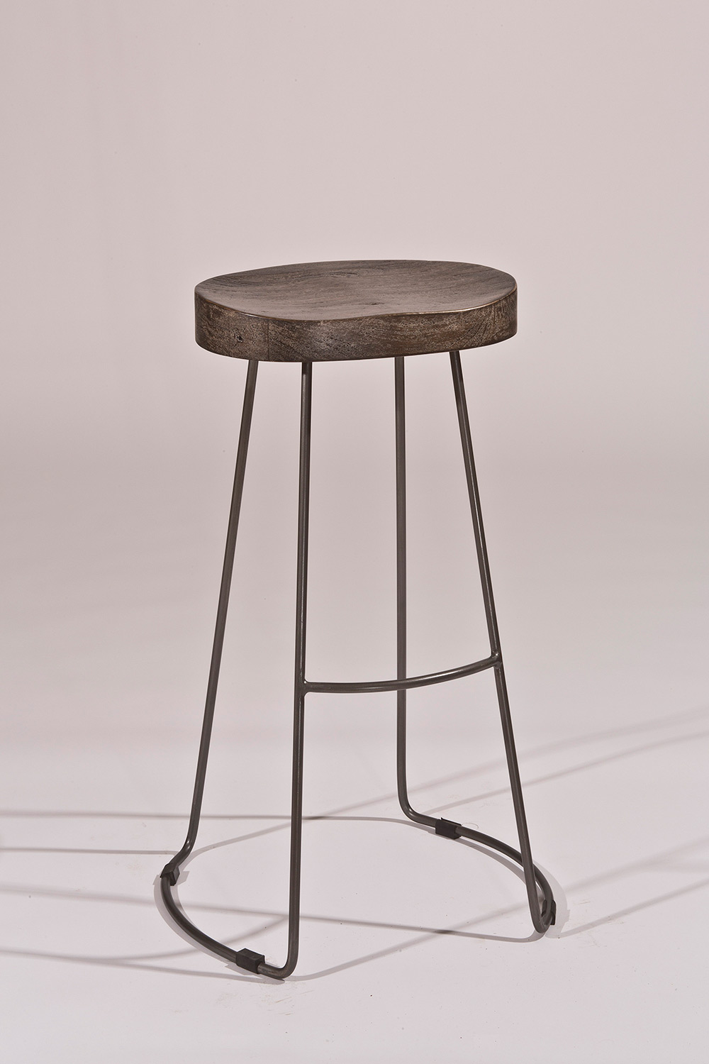 Hillsdale Hobbs Tractor Non-Swivel Bar Stool - Distressed Black/Pewter