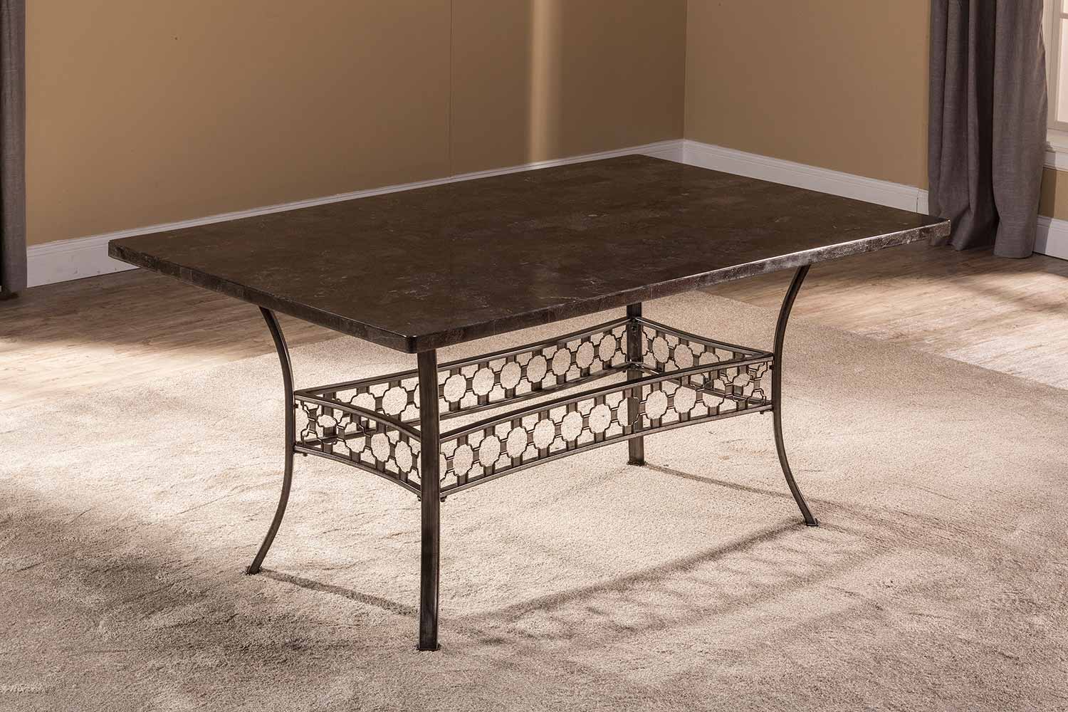 Hillsdale Brescello Rectangle Dining Table - Charcoal/Blue Stone