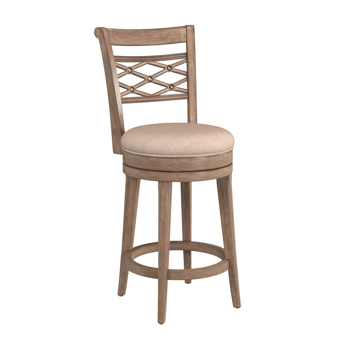 Hillsdale Chesney Wood Counter Height Swivel Stool - Weathered Gray