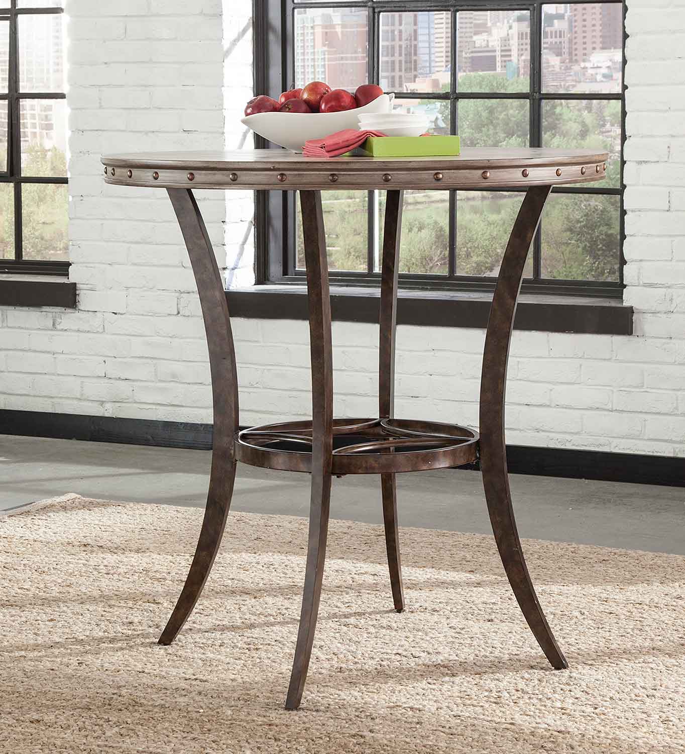 Hillsdale Emmons Bar Height Bistro Table - Washed Gray