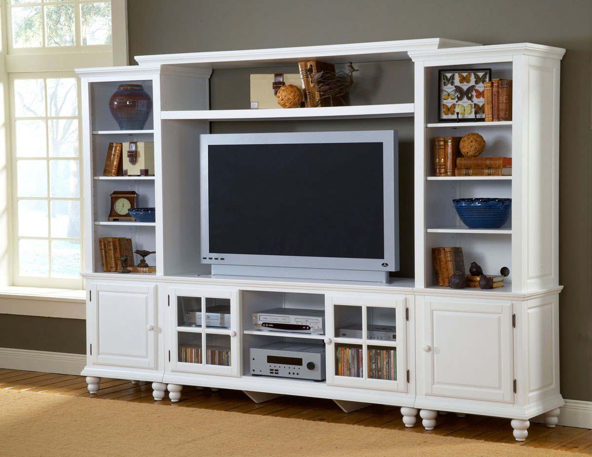 Hillsdale Grand Bay Large Entertainment Wall Unit - White