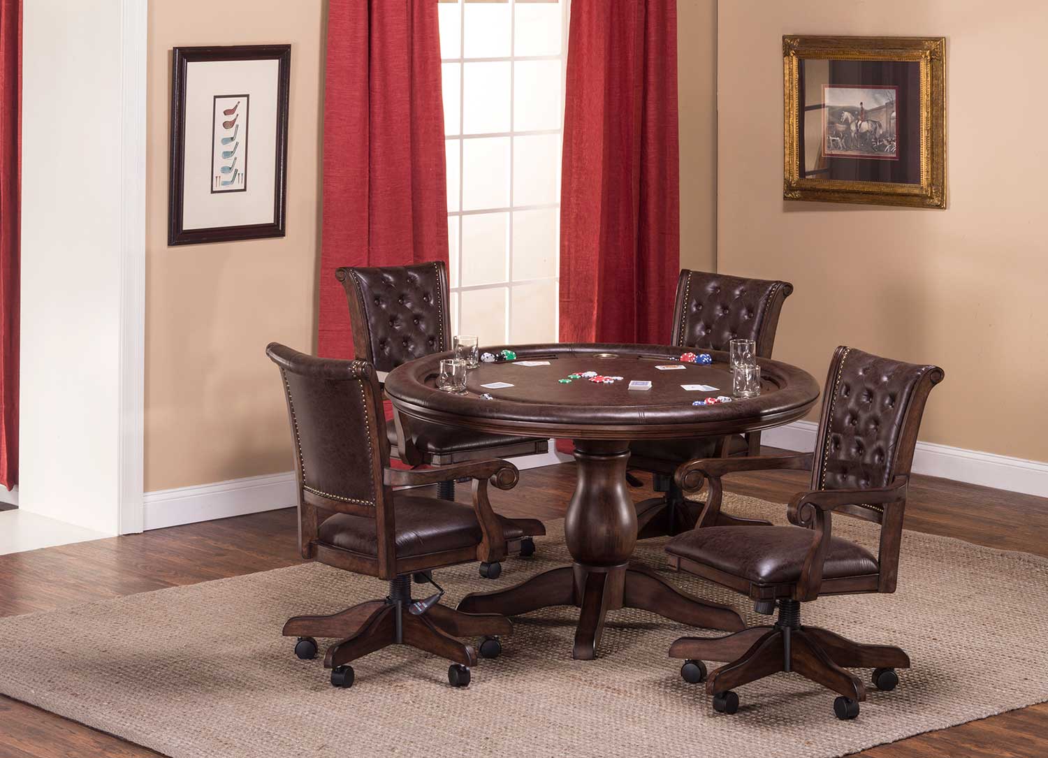Hillsdale Chiswick 5-Piece Game Set - Brown Cherry