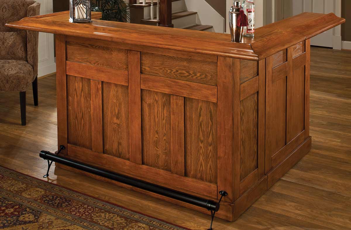 Hillsdale Classic Oak Large Bar with Side